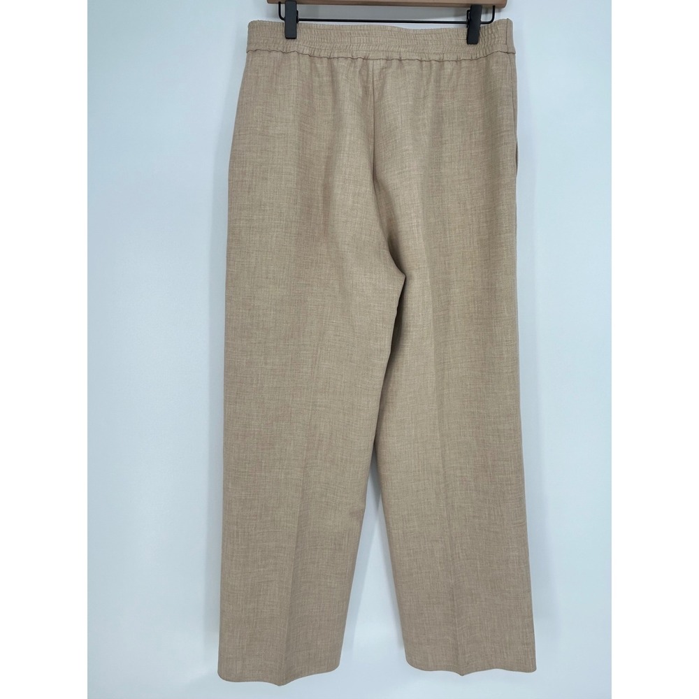 Wilfred Alanya Pant Stretch Suiting High-rise Wide-leg Pant-Heather Oat Beige-12 - Picture 3 of 12